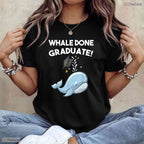 Funny Whale Done Cute Animal Pun Youth Graduation Moving Up Ceremony Kids T-Shirt