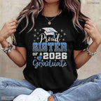 Awesome Super Proud Sister Of A 2026 Graduate Senior Graduation Family Party T-Shirt