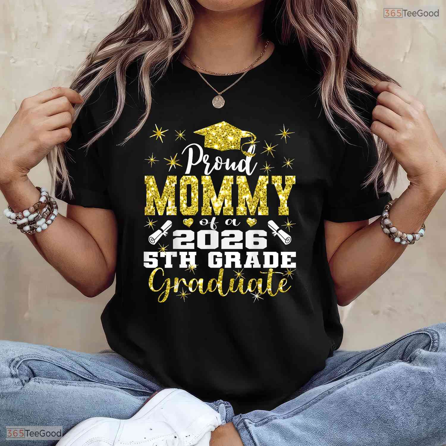 Proud Mommy Of A 5th Grade Graduate 2026 Elementary School Ceremony Shirt