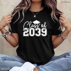 Class Of 2039 Grow With Me Funny Preschool To High School Graduation T-Shirt