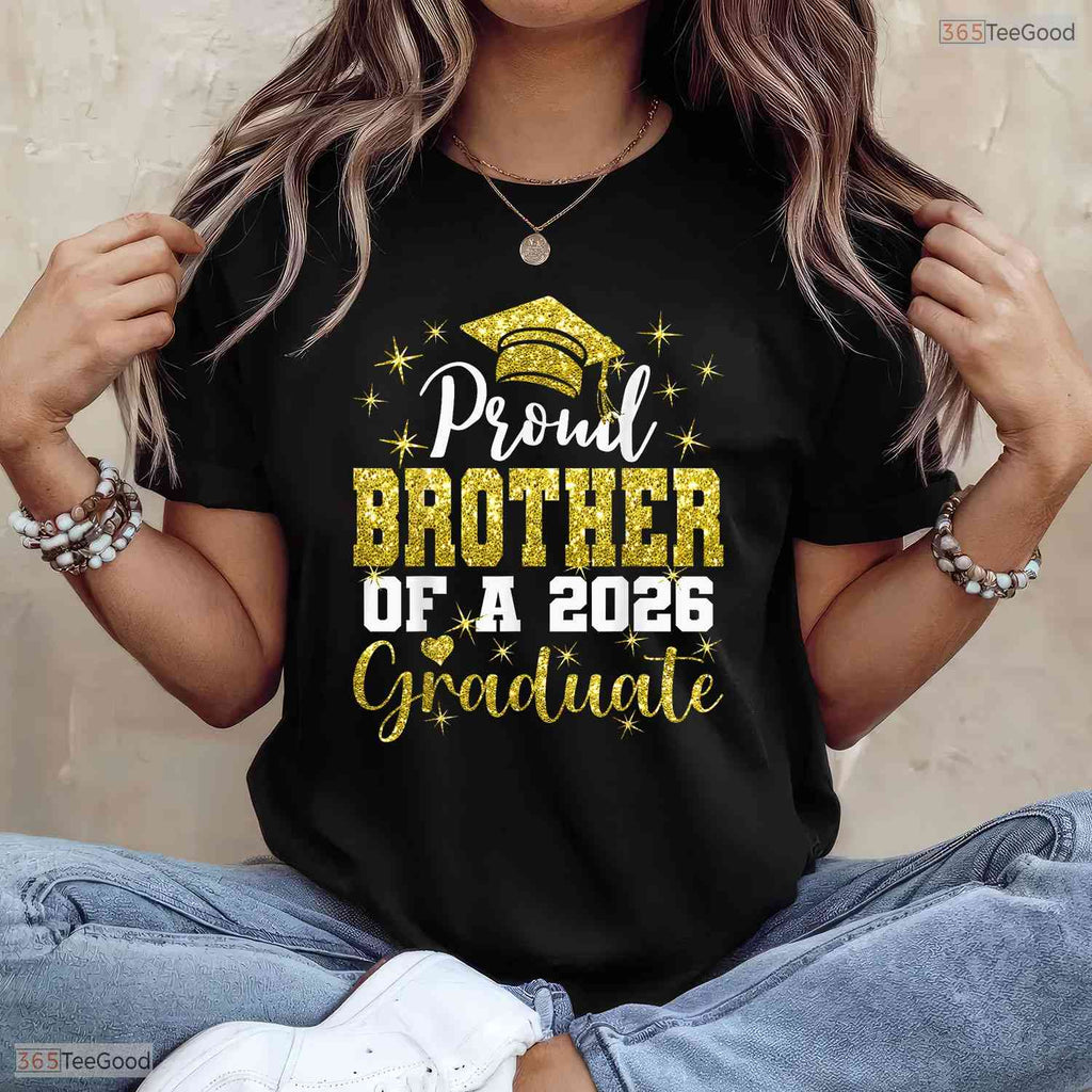Super Proud Brother Of A 2026 Graduate High School Senior Commemoration Shirt