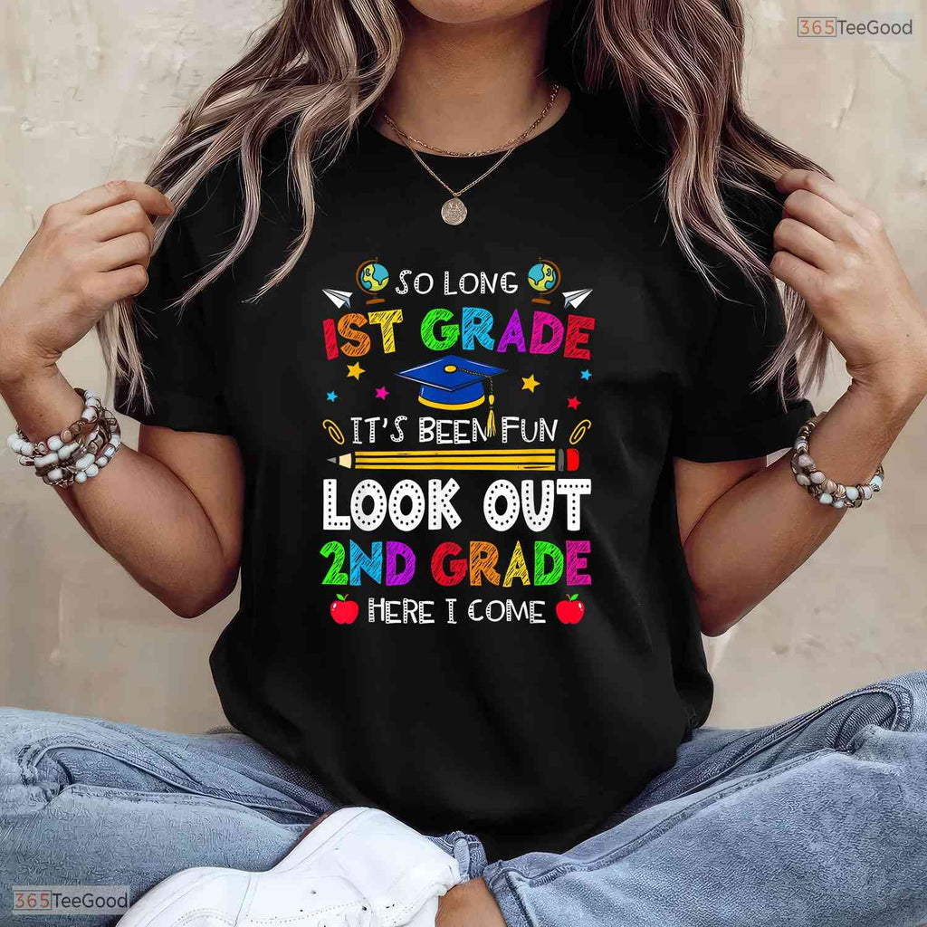 So Long 1st Grade Hello 2nd Grade Here I Come 2026 Youth Graduation T-Shirt
