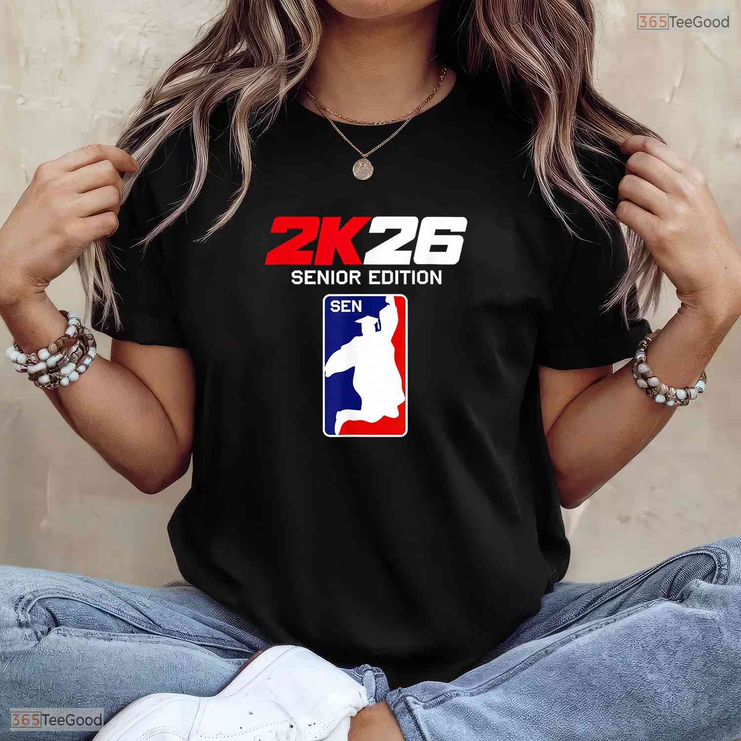 Class Of 2026 Senior Year Gamer Style Basketball Athlete Graduation T-Shirt