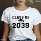 Class Of 2039 Grow With Me Graduation Handprint On Back Memory Keepsake Shirt