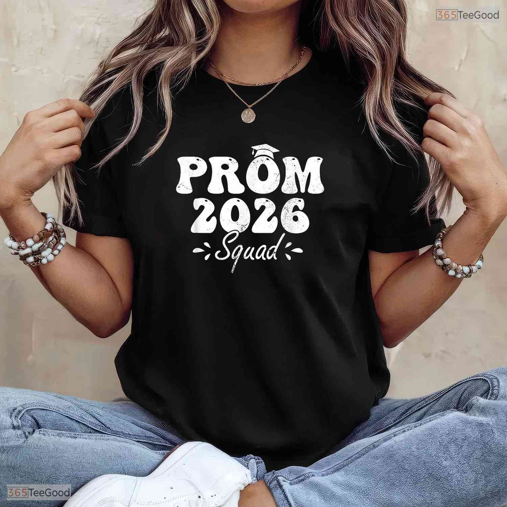 Prom Squad 2026 Graduate Funny High School Senior Dance Celebration T-Shirt