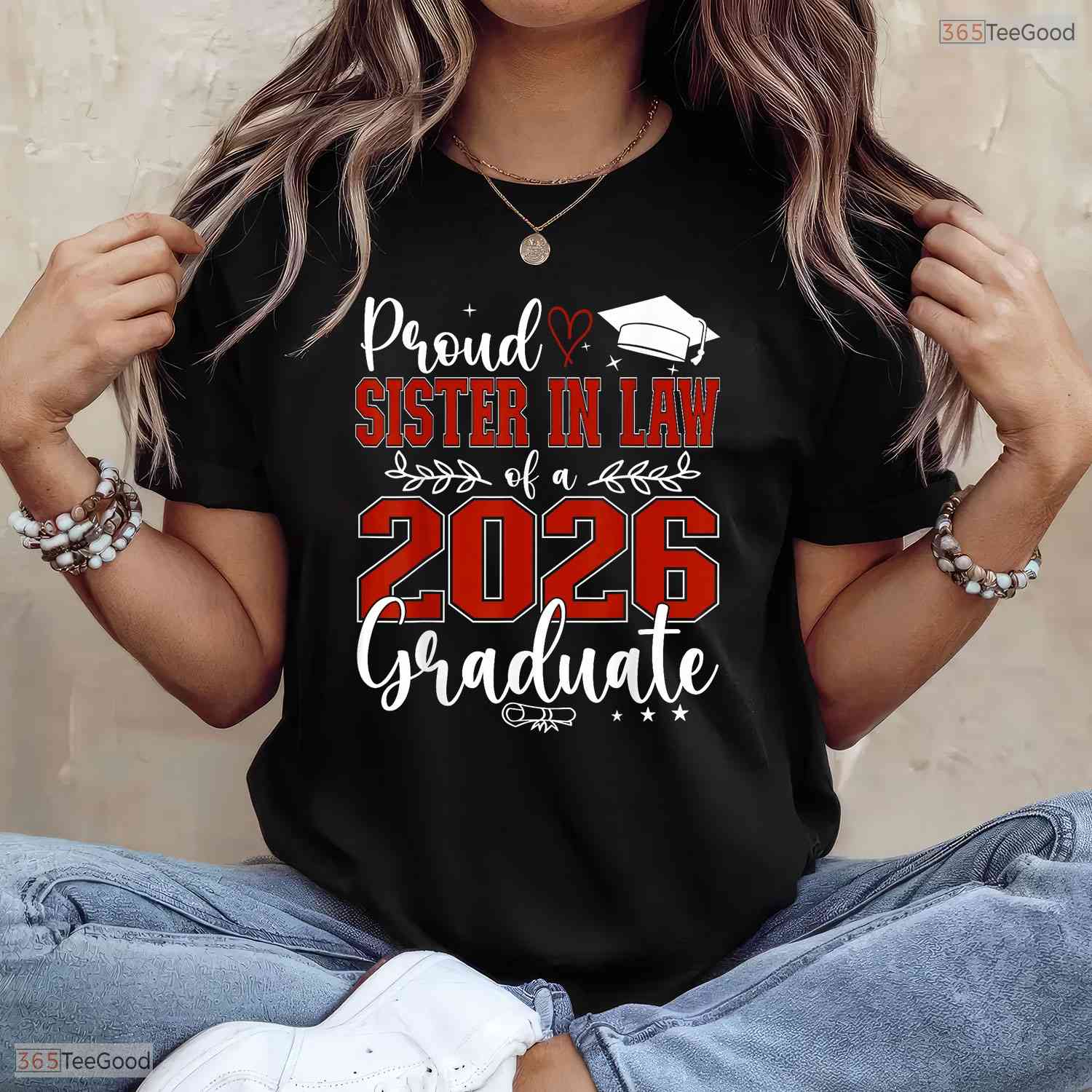 Proud Sister In Law Of A Class Of 2026 Graduate High School Senior T-Shirt