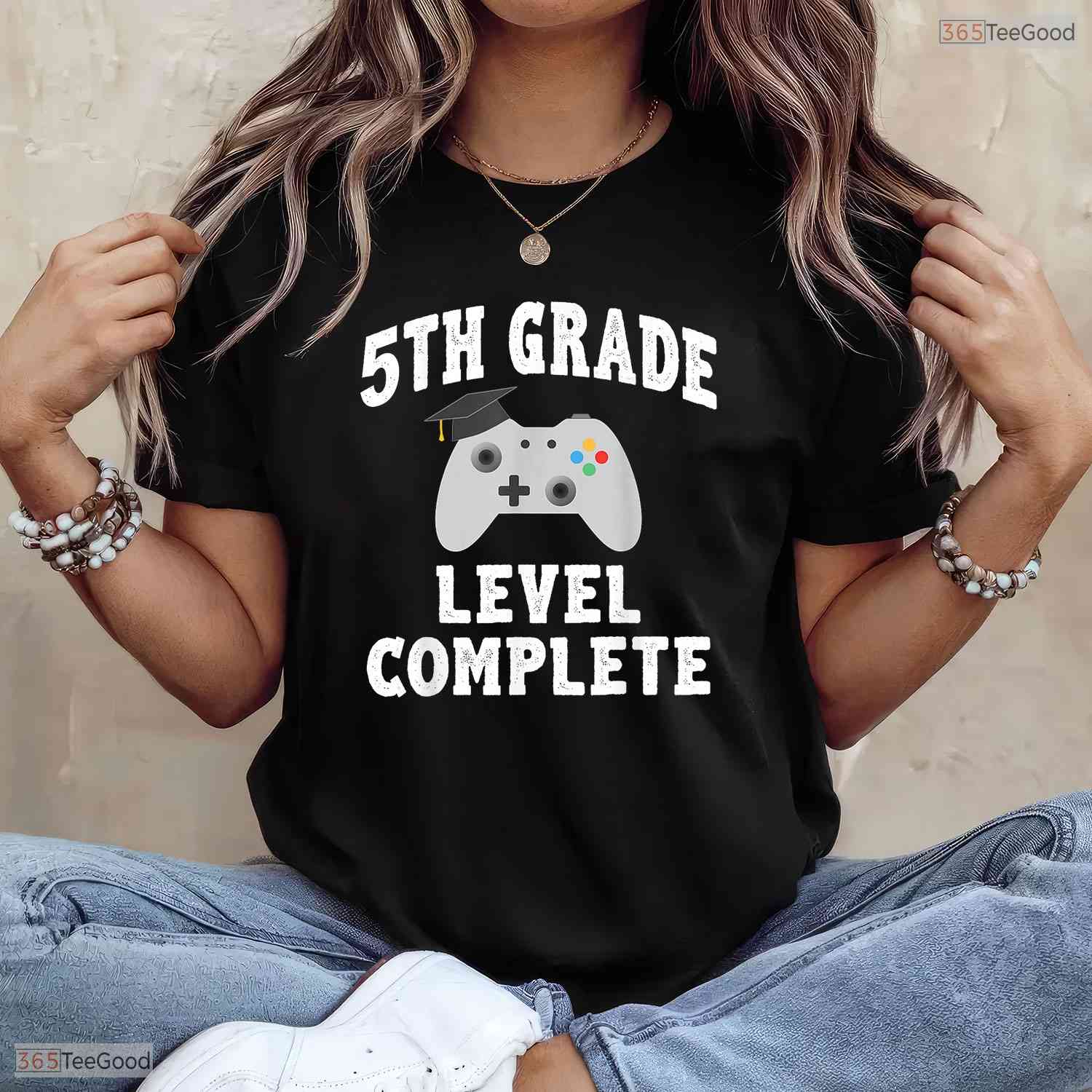 5th Grade Gamer Graduation Class Of 2026 Video Game Lover Moving Up T-Shirt