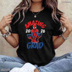 Comic Book Hero Style Amazing Graduation Class Of 2026 Senior Student Party T-Shirt