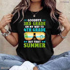 Goodbye 3rd Grade Hello 4th Grade Hello Summer Youth Graduation T-Shirt
