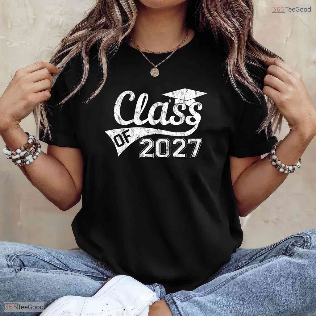 Class Of 2027 Graduation High School Senior First Day Of School T-Shirt