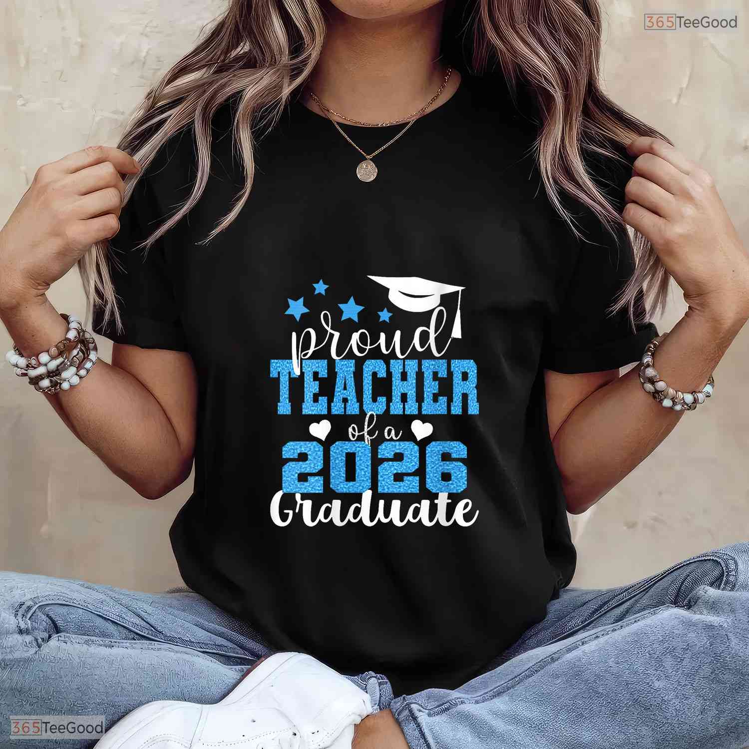 Super Proud Teacher Of A 2026 Graduate High School Senior Support T-Shirt
