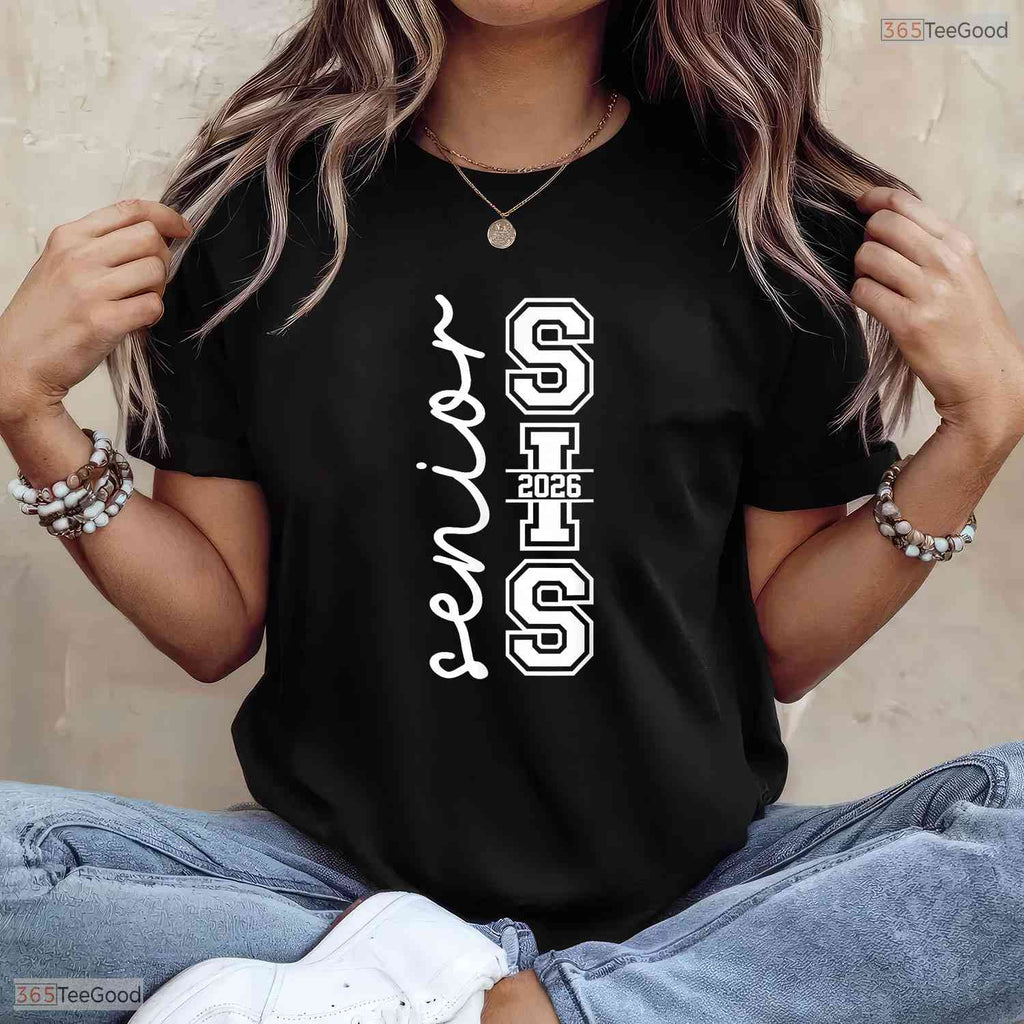 Proud Sister Of A Class Of 2026 Graduate High School Senior Commemorative T-Shirt