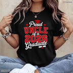 Proud Uncle Of A Class Of 2026 Graduate High School Senior Celebration T-Shirt