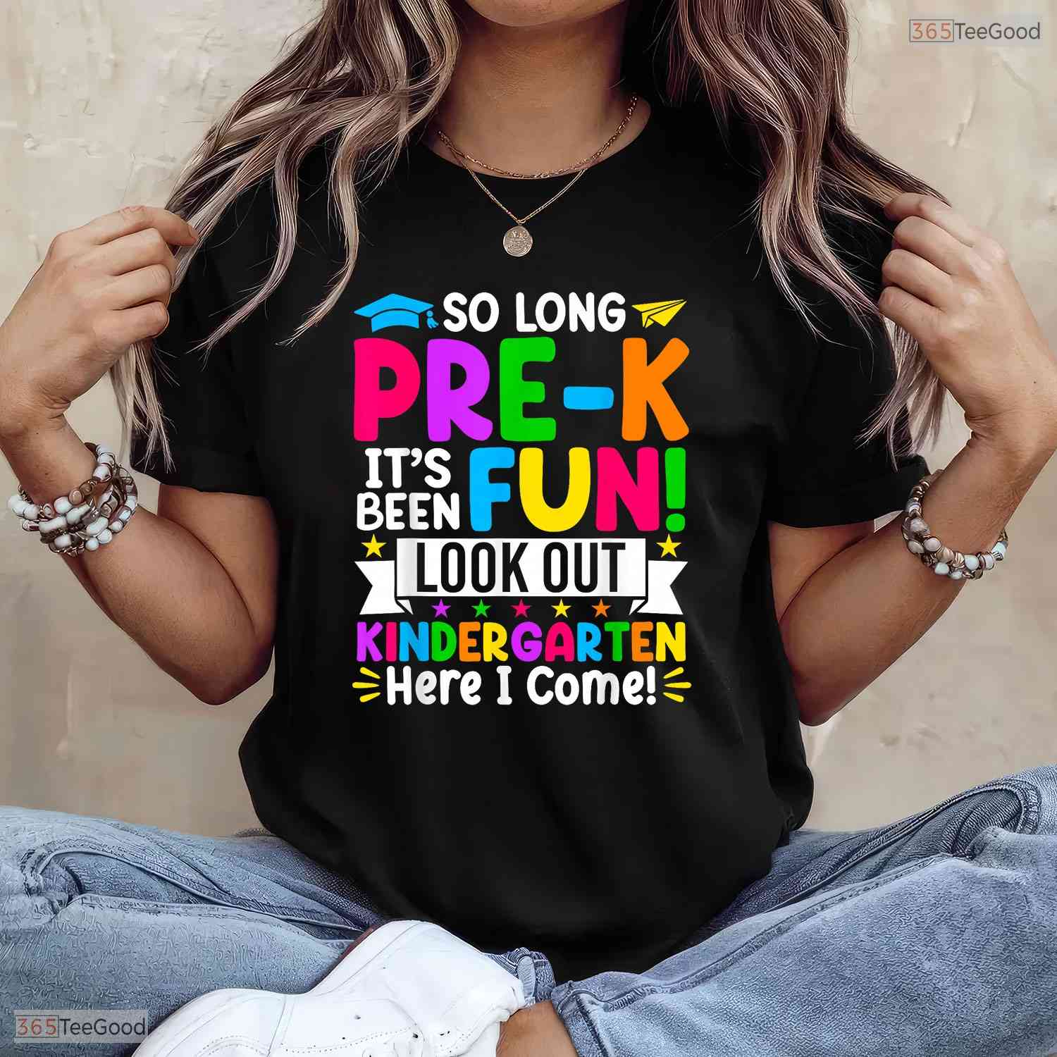 So Long Pre K Hello Kindergarten Here I Come Early Childhood Graduation T-Shirt