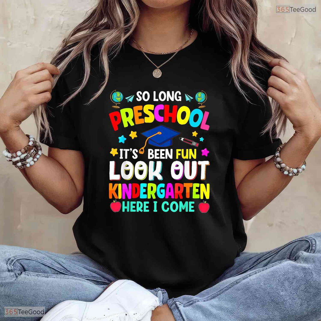 Cute So Long Preschool Graduation Graduate Teacher Kid Boy And Girl Matching T-Shirt