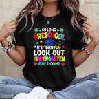 Cute So Long Preschool Graduation Graduate Teacher Kid Boy And Girl Matching T-Shirt