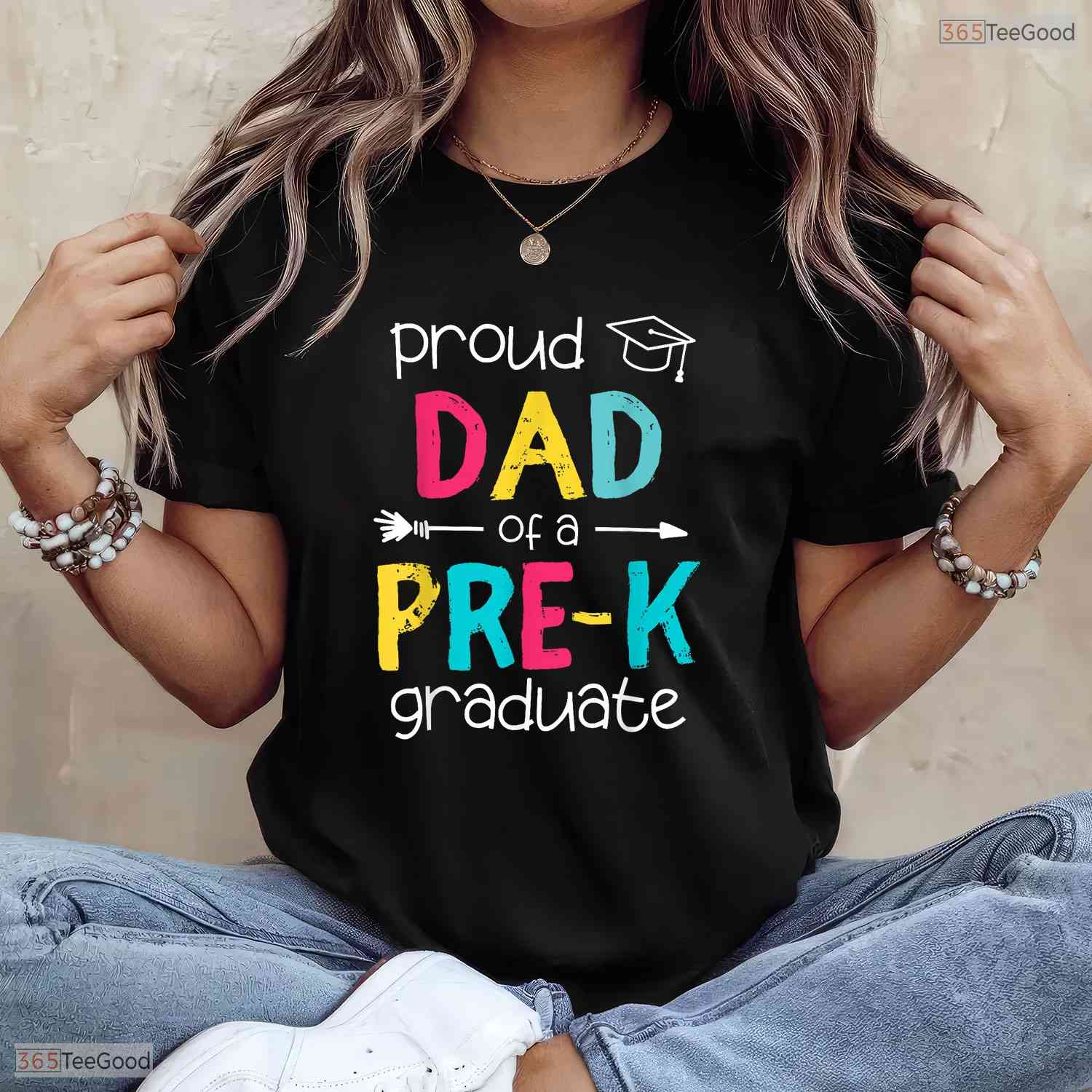 Proud Dad Pre K Preschool Family Matching Early Childhood Graduation T-Shirt