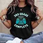 3rd Grade Level Complete Funny Video Gamer Boys Elementary Graduation T-Shirt