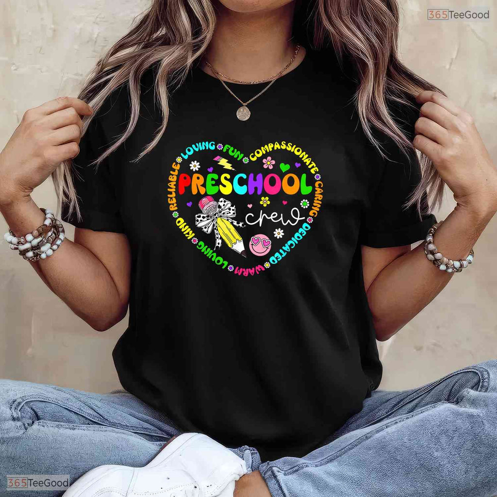 Preschool Crew Back To School Pre K Teacher Student Graduation Moving Up Shirt