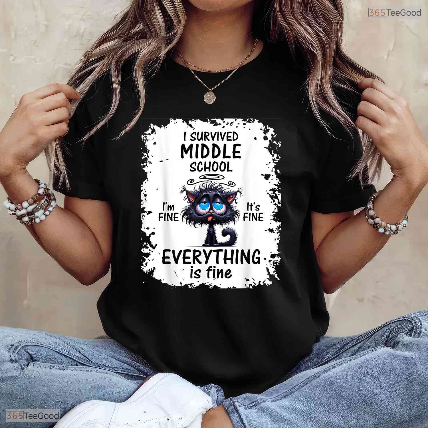 Funny I Survived Middle School Graduation Class Of 2026 Student Commemorative T-Shirt