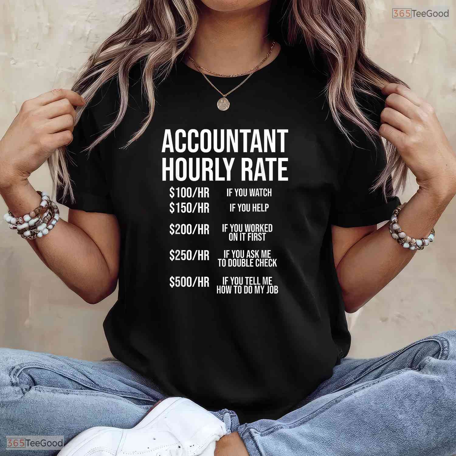 Funny Accountant Hourly Rate Accounting Degree Graduate Finance Humor Graduation Shirt