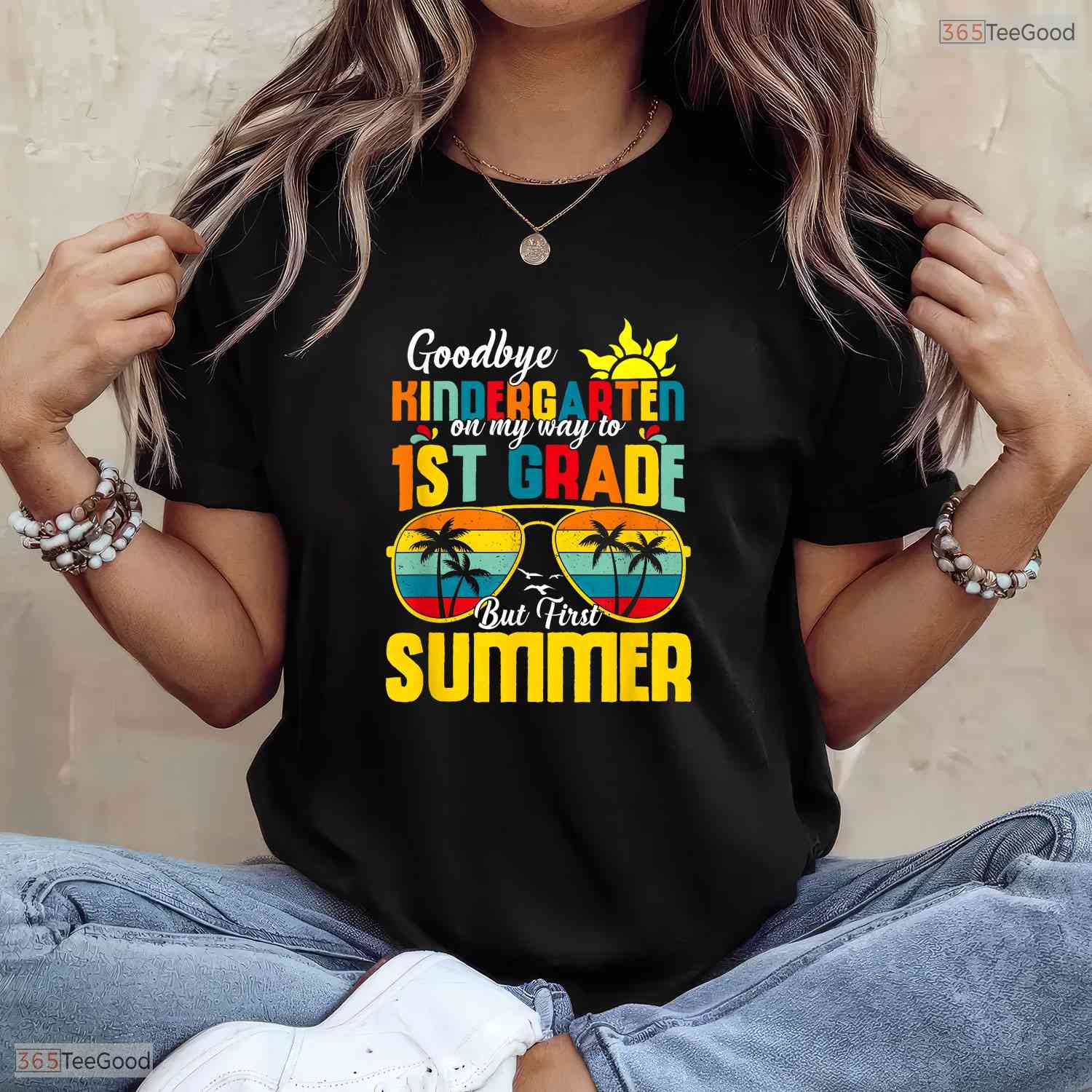 Fun Goodbye Kindergarten First Summer Graduation Last Day Of School Boys T-Shirt