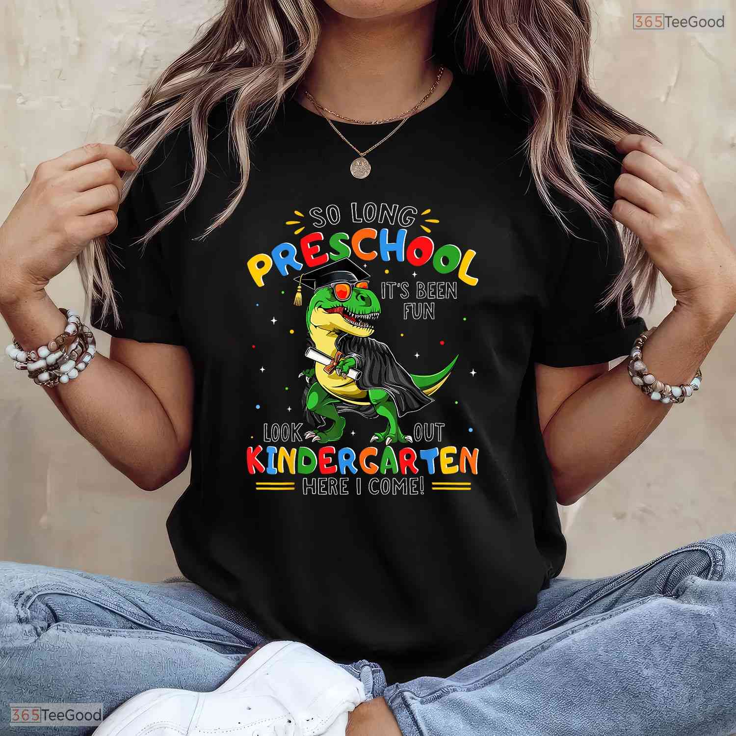 Cool So Long Preschool Graduation Class Of 2025 Dinosaur Kids Boy T-Shirt