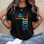Colorful Kids Pre-K Grad 2026 Preschool Graduation Celebration Boys T-Shirt
