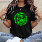 Basketball Shamrock Lucky Clover St Patricks Day T-Shirt Sport Boys Tee
