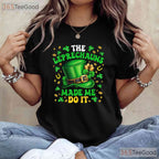 Shamrock Leprechauns Made Me Do It St Patricks Day T-Shirt Funny Tee