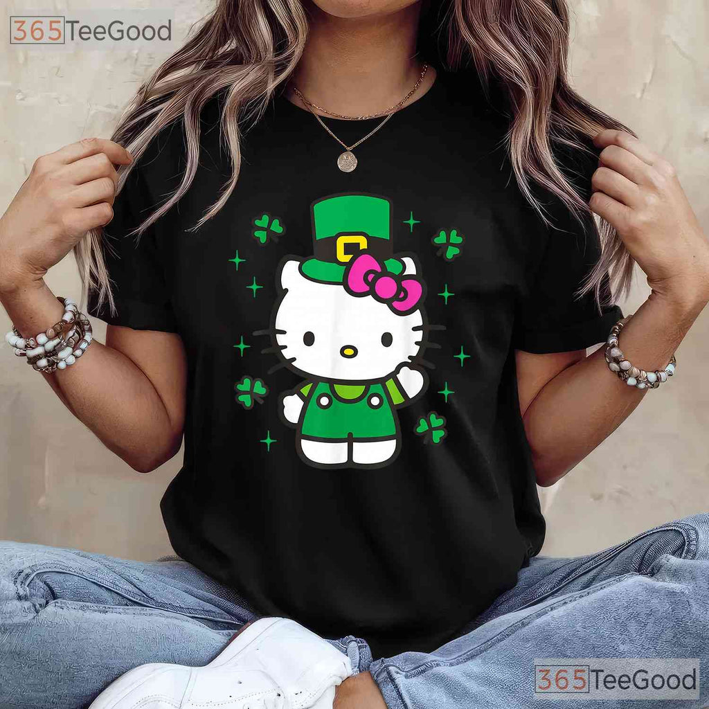 Hello Kitty Leprechaun Suit St Patricks Day T-Shirt Cute Sanrio Irish Green