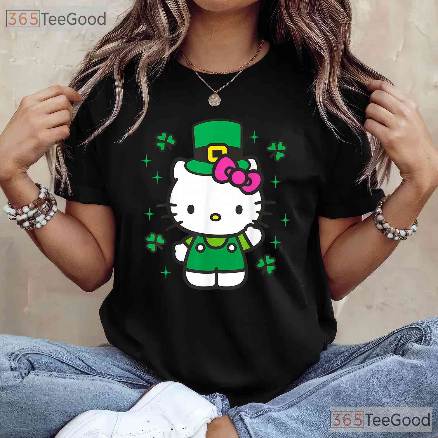 Hello Kitty Leprechaun Suit St Patricks Day T-Shirt Cute Sanrio Irish Green