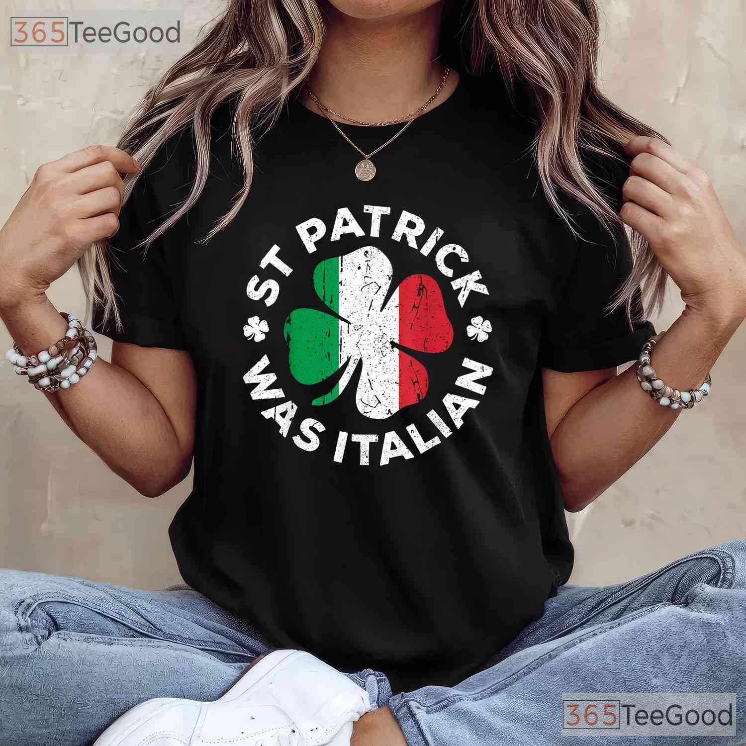 St Patrick Was Italian Funny St Patricks Day T-Shirt Heritage Humor Men Tee