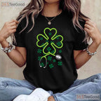 Shamrock Stethoscope Scrub Nurse St Patricks Day T-Shirt RN Medical Crew