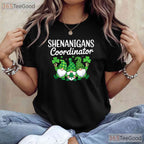 Shenanigans Coordinator Gnome St Patricks Day T-Shirt Funny Group Squad