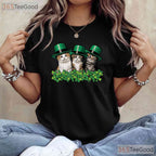 St Patricks Day Cats Kitten T-Shirt Cute Irish Pet Lover Women Girls Tee