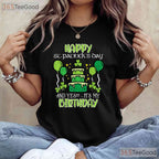 Happy St Patricks Day Birthday T-Shirt Born Lucky Irish Celebration Tee