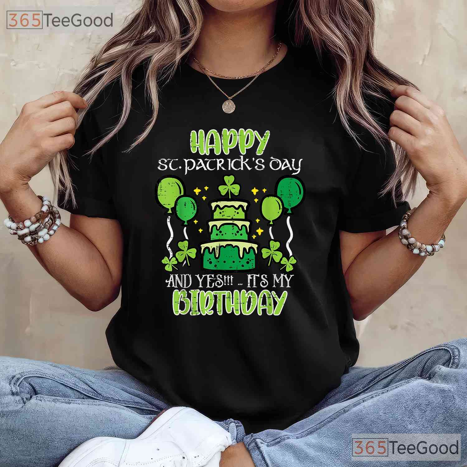 Happy St Patricks Day Birthday T-Shirt Born Lucky Irish Celebration Tee