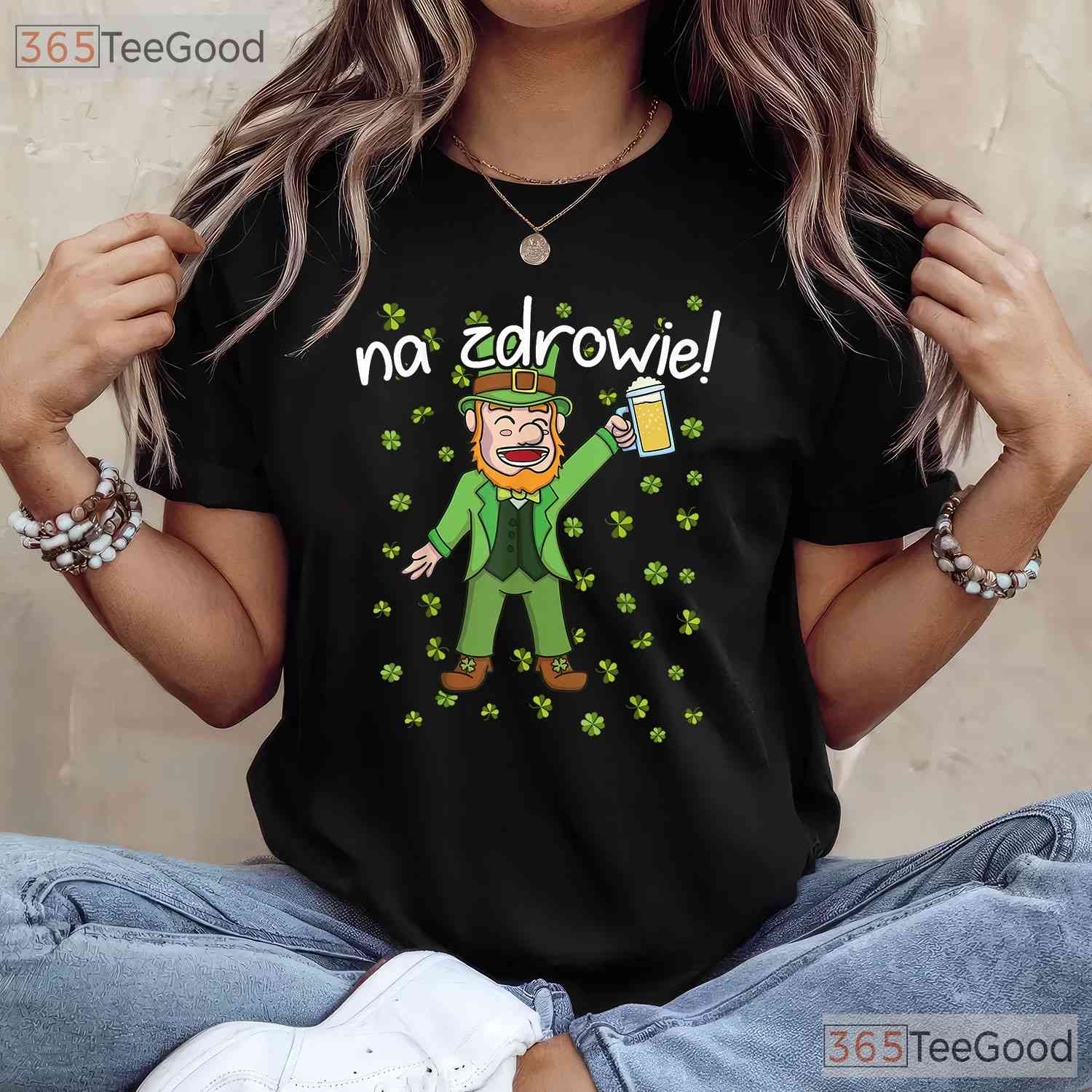 Na Zdrowie Polish Cheers St Patricks Day T-Shirt Poland Irish Flag Gift