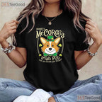 Shorty McCorgi Corgi St Patricks Day T-Shirt Funny Dog Lover Irish Pub Tee