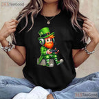 Video Game Leprechaun St Patricks Day T-Shirt Gamer Boys Controller Kids Tee