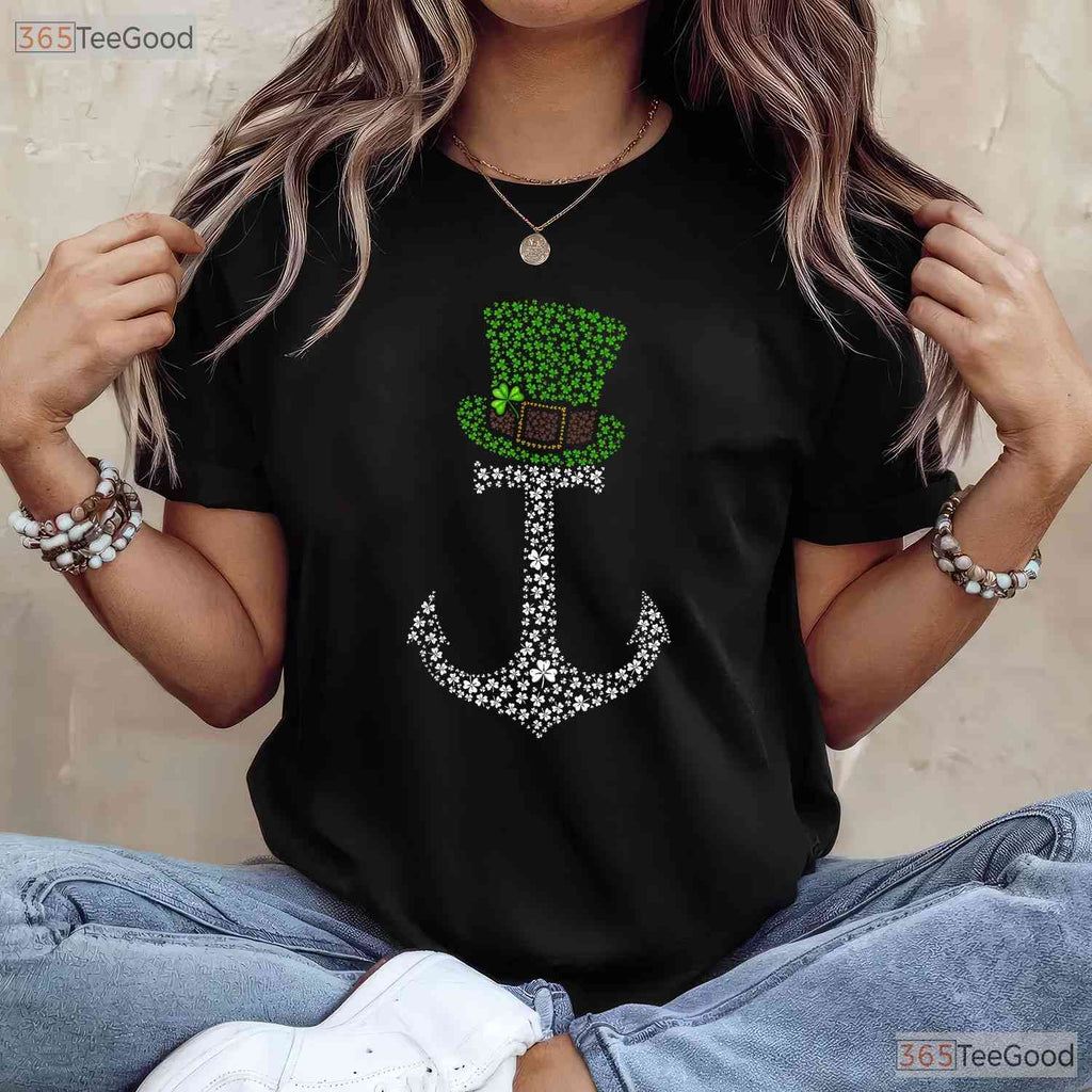 Leprechaun Anchor Cruise Squad St Patricks Day T-Shirt Family Travel Tee