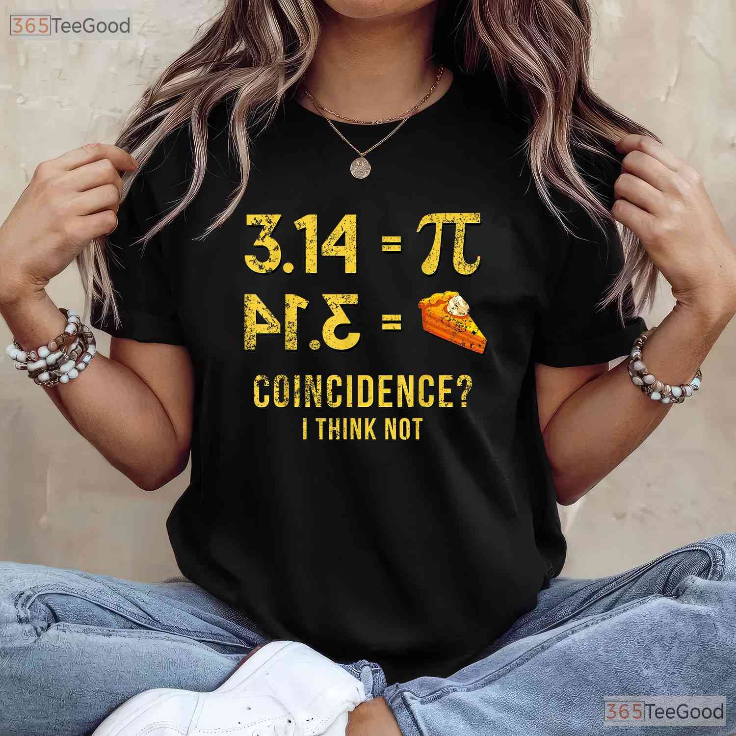 Pi 3 - 14 Equals Pie Coincidence Math Pun T-Shirt Funny Rational Geek Tee