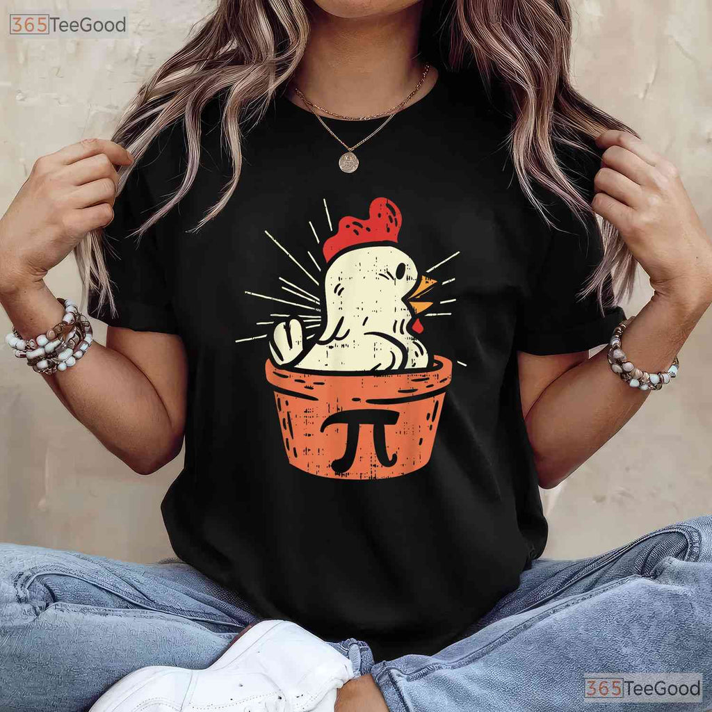 Funny Chicken Pot Pi Shirt Day Math Lover Geek Gift 3 - 14 Pun Food T-Shirt