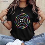 Pi Spiral Novelty Pi Day Tee T-Shirt 3 - 14 Number Math Geek Teacher Top