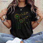 Pi Dandelion Flower T-Shirt 3 - 14 Number Math Nature Geek Teacher Gift
