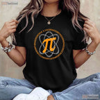 Math Pi Shirt Atom Symbol Pi Day Science Teacher Physics Geek Gift Tee