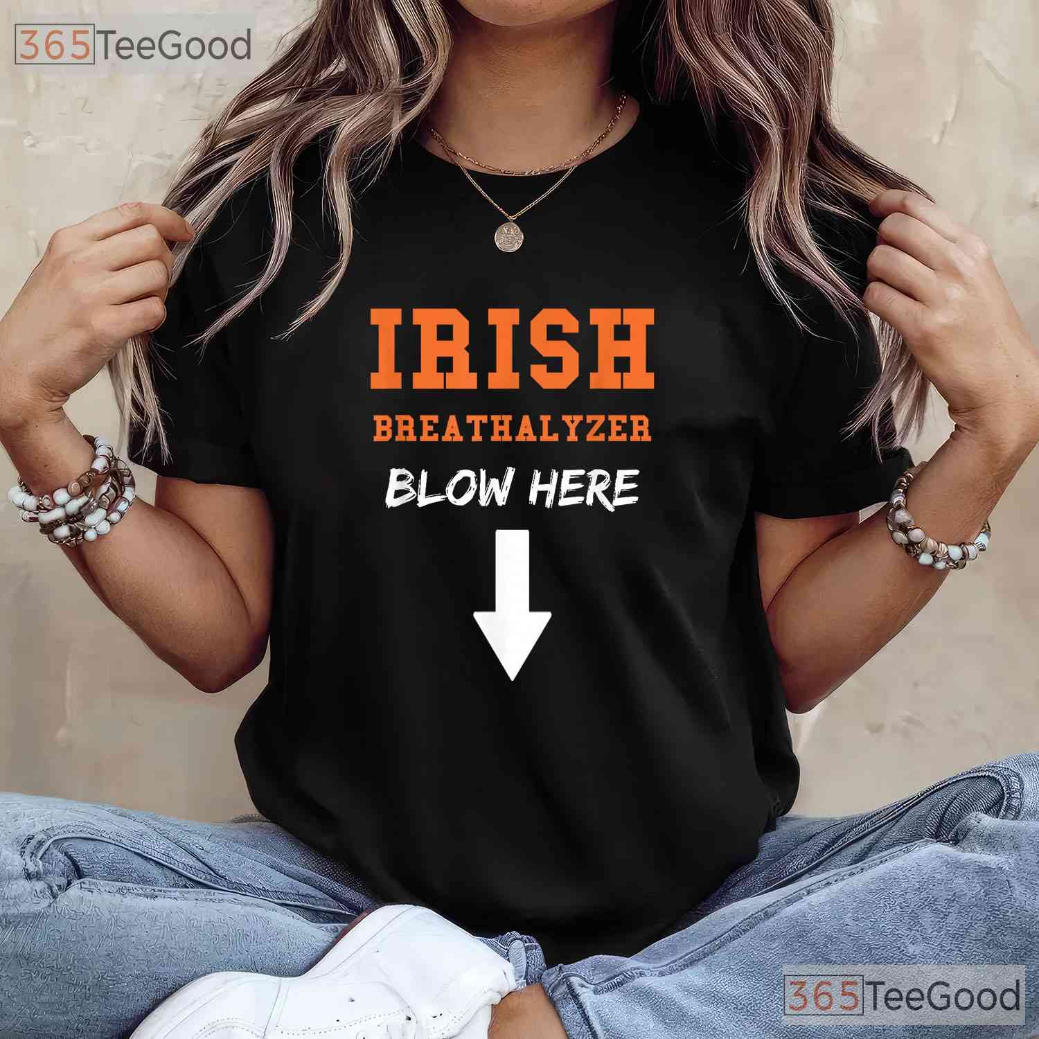 Dirty Irish Breathalyzer St Patricks Day T-Shirt Funny Adult Humor Blow Tee