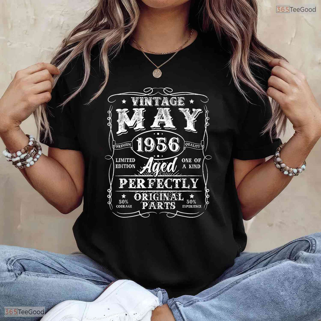 Classic Vintage May 1956 70th Birthday T-Shirt- Unique May Birthday Shirt Gift
