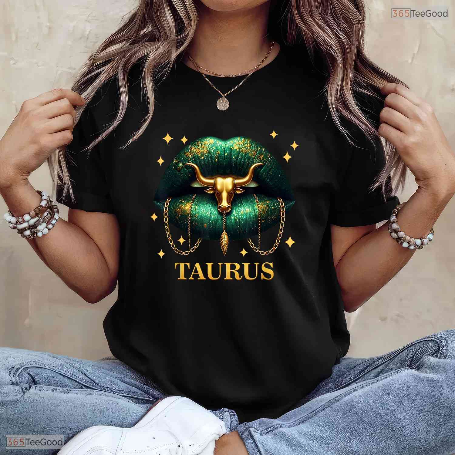 Taurus Queen Zodiac Sign Women Lips T-Shirt- Unique May Birthday Shirt Gift